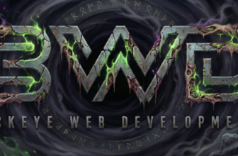 Stylized BWD logo for Buckeye Web Development appearing as ancient stone resurrected with glowing green energy and skeletons, representing the brand's return from exile.