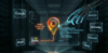 Skeleton hand performing a Local SEO audit on a holographic map pin labeled Ghost Place ID, illustrating technical SEO case studies and schema resurrection.