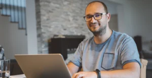 Man on a laptop